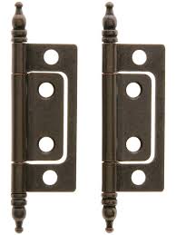 pair of 2 non mortise cabinet hinges