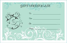 Microsoft Bridal Shower Gift Certificate Templates Gift