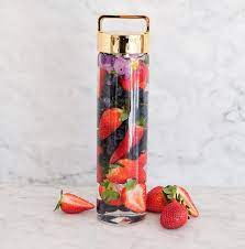 Glass Fruit Infuser Water Bottles
