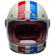 Bell Helmet Bullitt Dlx Command Vintage White Red Blue