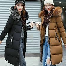 Winter Womens Puffa Jacket Fur Hooded