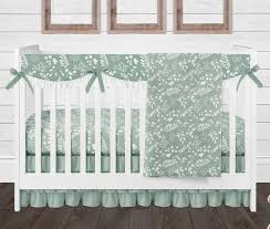 Sage Green Crib Bedding Set For Baby
