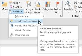 how to recall messages in outlook