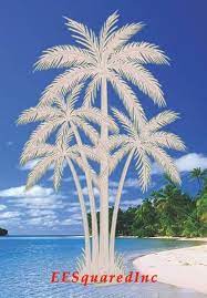 Palm Trees Static Cling Window Decal