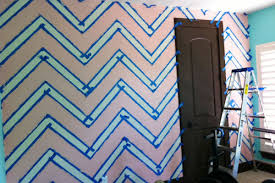 How To Paint A Chevron Wall Project