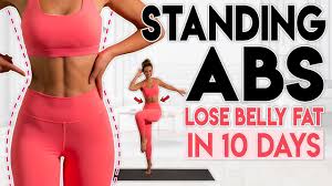 standing abs lose belly fat in 10