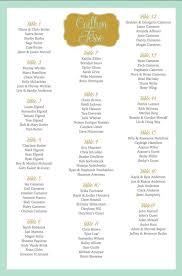 Gold Mint Green Wedding Seating Chart Pdf Seating Chart