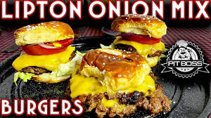 lipton onion soup mix burgers on flat