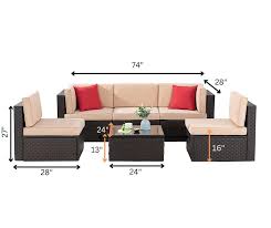 Outdoor Patio Sofa Set With Cushions