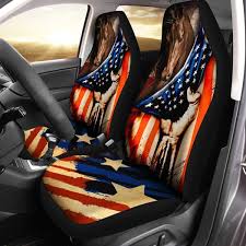 Us Flag Horse Car Seat Covers Patriotic