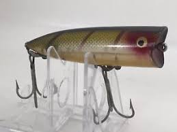 Details About Heddon Chugger Spook Vintage Fishing Lure Gold Eye Perch