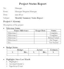 Weekly Project Status Report Template Excel Summary