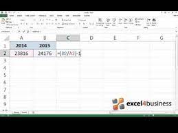 calculate percent change in excel you