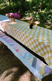 Diy Picnic Table Bench Covers Girl Camper