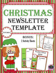 Christmas Newsletter Template Editable By Bkb Resources Tpt