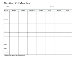 Diet Journal Template Food Diary Template Excel Food Journal
