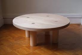 White Oak Coffee Table Wood Column