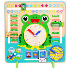 2019 Wooden Montessori Toys Baby Weather Season Calendar Clock Time Cognition Preschool Education Teaching Aids Toys For Children From Intoys_1119