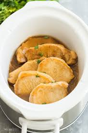 Nothing is more comforting than pork chops with gravy — all without cans of soup or envelopes of chemicals. Glazed Crock Pot Pork Chops The Recipe Rebel
