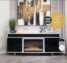 Odesos 72 Electric Fireplace Tv Stand