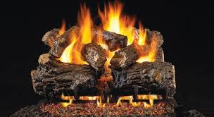 Real Fyre 30 Burnt Rustic Oak Outdoor Natural Gas Logs Set Match