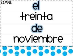 Spanish Date Chart Polka Dots