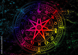 wiccan symbol of protection colorful