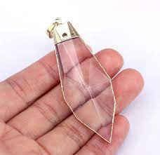 5pcs Faceted Clear Glass Arrow