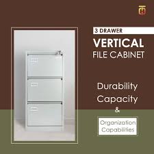3 door vertical filing cabinet