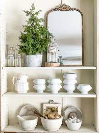kitchen shelf tips for open shelving