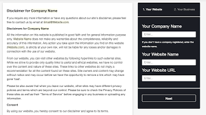the fastest free disclaimer generator