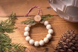 make a wood bead ornament in four easy