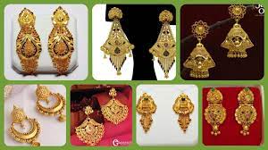latest new gold party earring designs