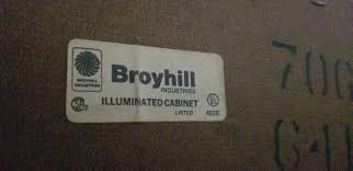 broyhill illuminated cabinet value