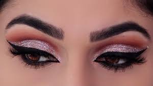 glitter cut crease arabic eye makeup