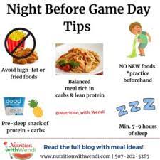 what to eat the night before a game