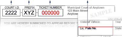 Search For Traffic Ticket Or Time Payment Order