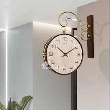 Wall Clock Luxury Modern Walnut Wood