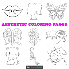 free printable aesthetic coloring pages