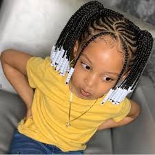 Upper head contains normal slice braid. Kids Braids With Beads Sindri Priyanka Hairstyle