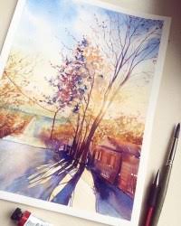 Maybe you would like to learn more about one of these? Scenery Nature Easy Watercolor Paintings To Copy All Red Mania