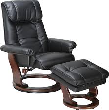 This chair is designed to focus on bringing relief to your waist and back, which combines elegance and functionality to relax your body and offer continuous service. Dixon Black Reclining Chair Ottoman The Brick