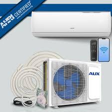 aux 12 000 btu ductless mini split air conditioner with heat pump 25 line and wifi control white