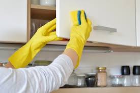 how to restain kitchen cabinets from a