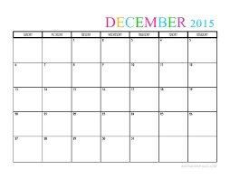 2015 Monthly Calendar Templates Advent Calenders Pinterest