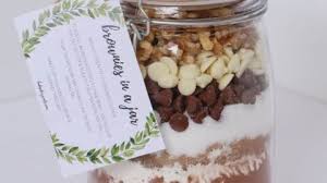 Brownies In A Jar Homemade Gift With