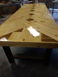 A wide variety of pine worktop options are available to you, such as project solution capability, warranty, and countertop material. Chevron Table Conference Or Dining Diy Dining Table Chevron Table Woodworking Outdoor Furniture