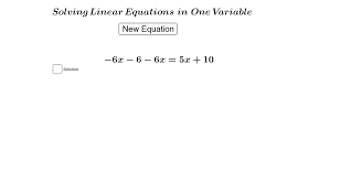 Solving Linear Equations Geogebra