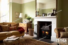 a cosy traditional living room with a