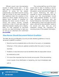 Importance Of Wound Care Documentation By Nurses